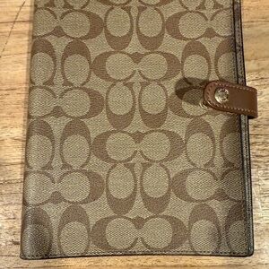 Coach Monogrammed Agenda Notebook Cover